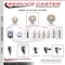 Service Caster 4 Inch Nylon Swivel 34 Inch Threaded Stem Caster Set with Total Lock Brake SCC-TSTTL20S414-NYS-34212-4 - alternate 3
